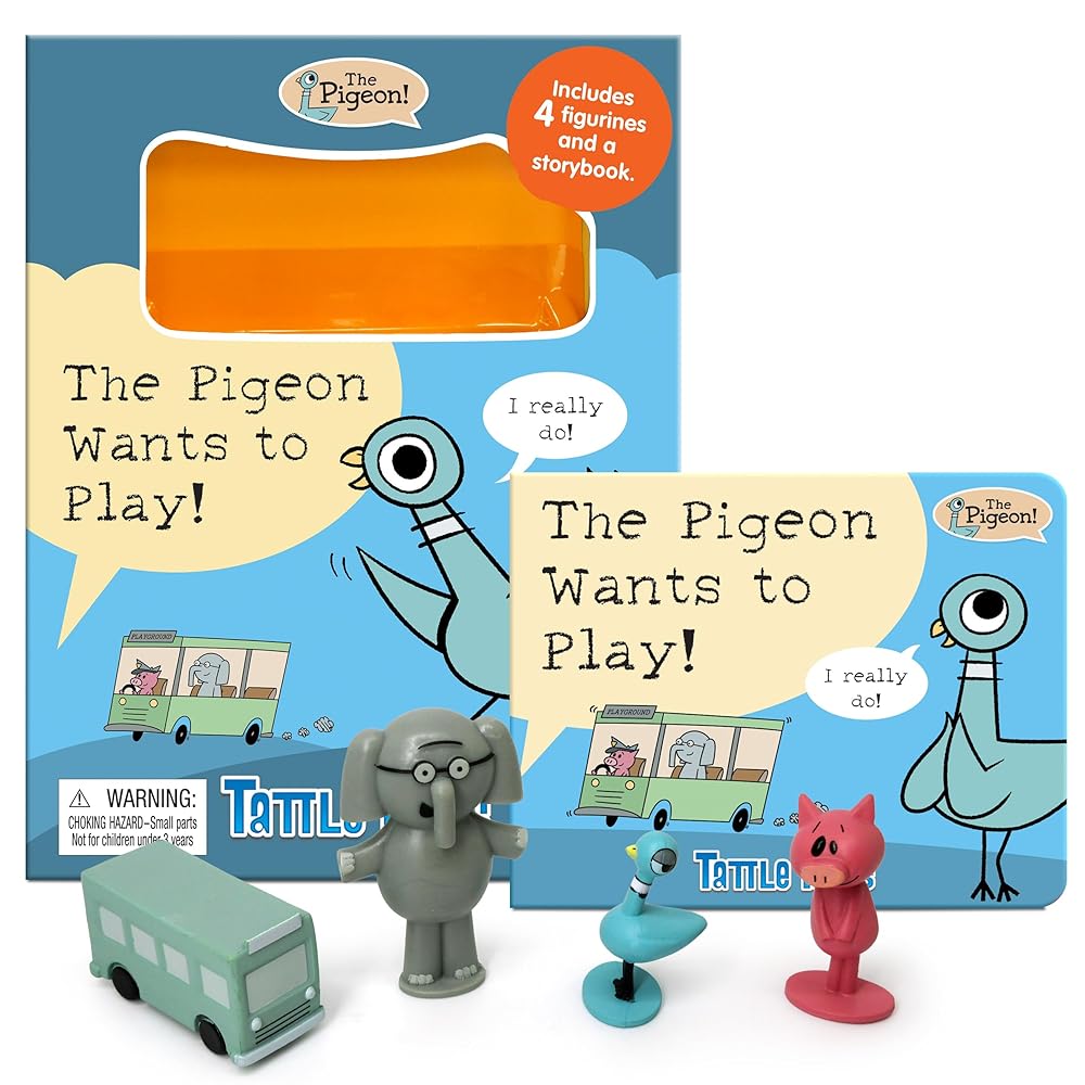 Hidden Pigeon Company Mo Willems Tattle Tales - Activity Books for kids, 12-page storybook, 4 figurines cover image
