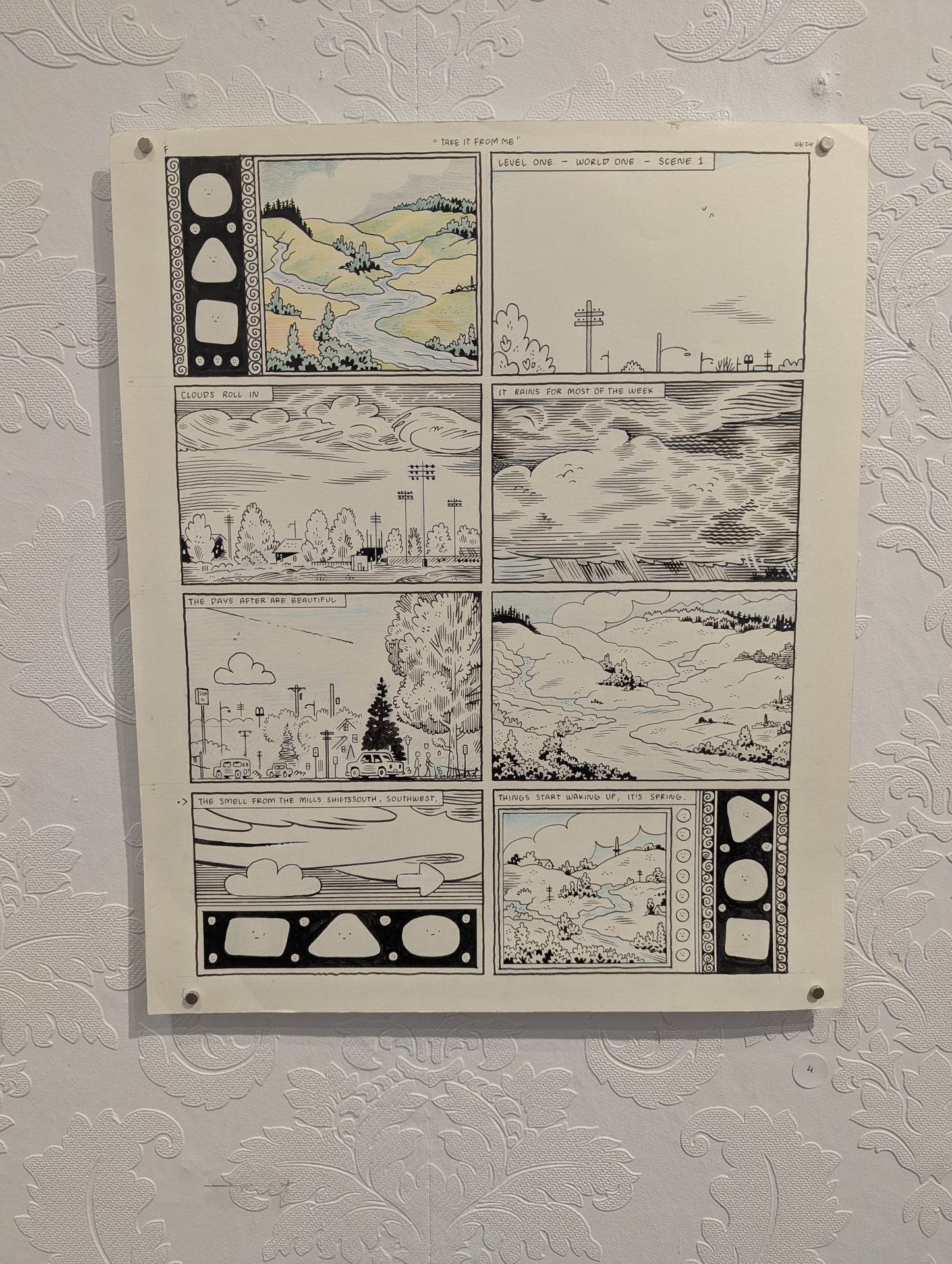 Kevin Huizenga Original Page, No. 4