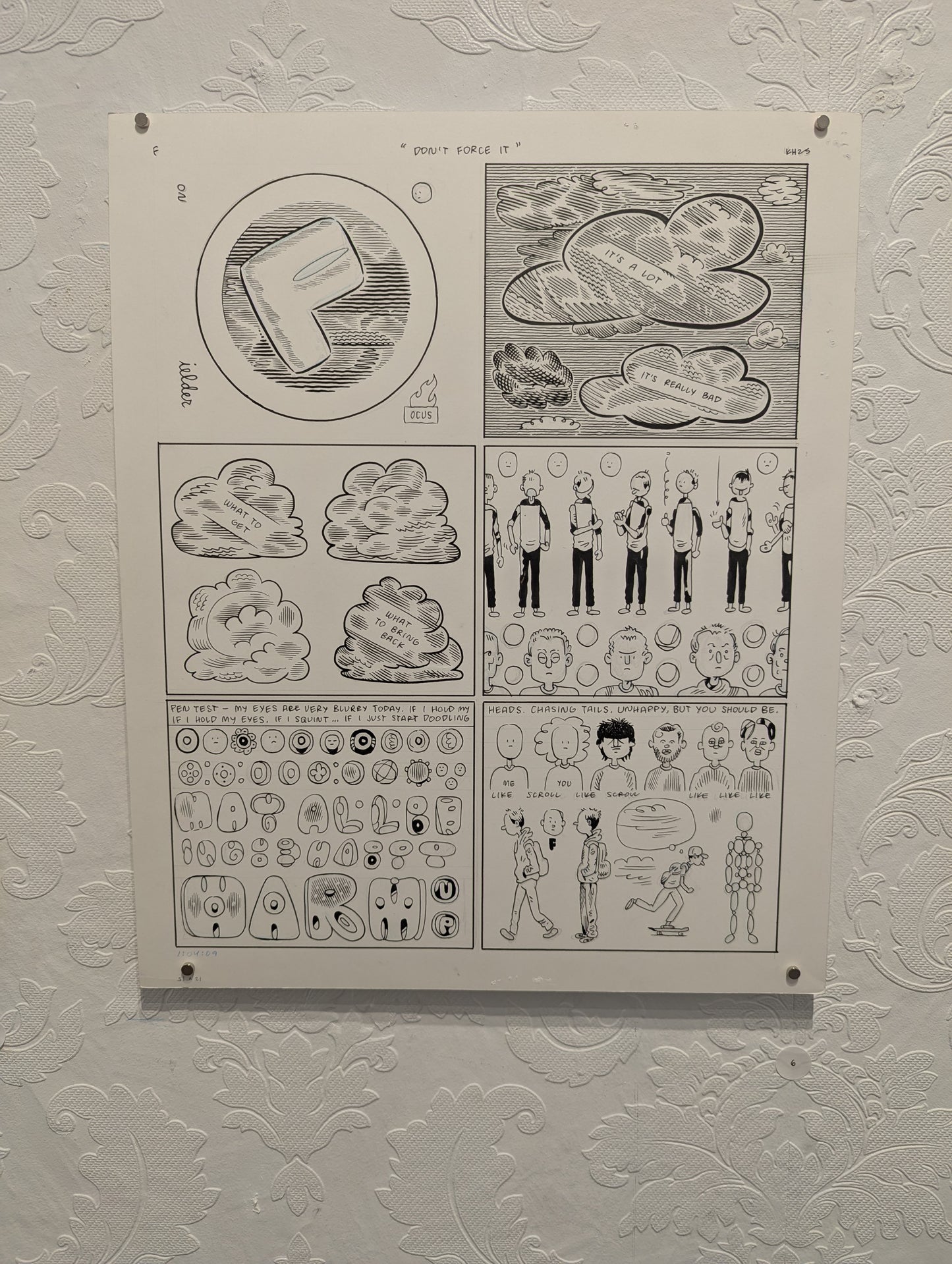 Kevin Huizenga Original Page, No. 6