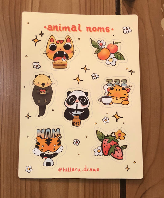 Animal Noms - Sticker Sheet
