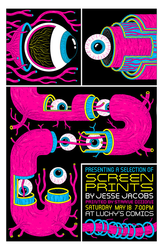 Screen Prints by Jesse Jacobs...and black lights!