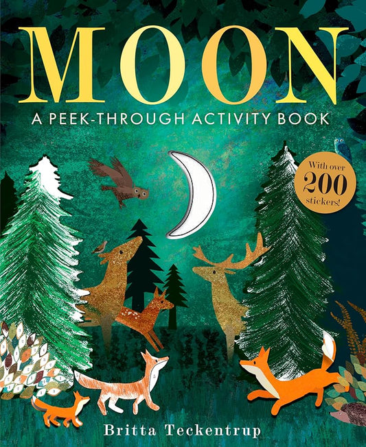 Moon: A Peek-Through Activity Book: With over 200 stickers cover image