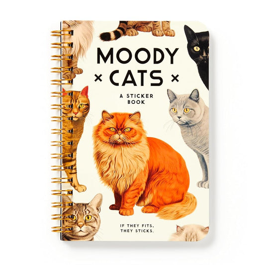 Moody Cats Sticker Book cover image
