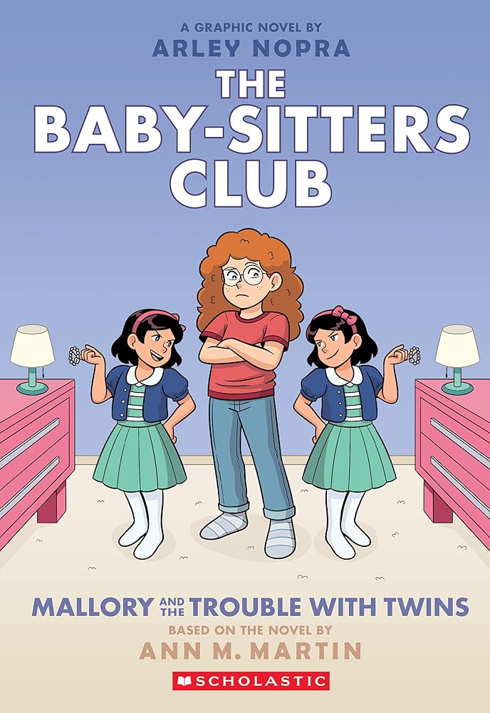 Mallory and the Trouble with Twins: A Graphic Novel (The Baby-sitters Club #17) (The Baby-Sitters Club Graphix) cover image