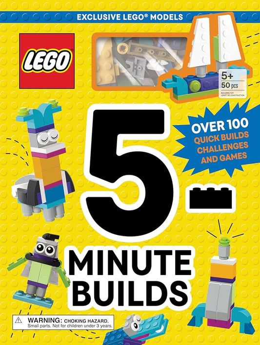 LEGO® Books. 5-Minute Builds: 100+ Quick Model Build Ideas, Basic Brick Kit, and Awesome Activities to Inspire Imagination and Creativity! cover image