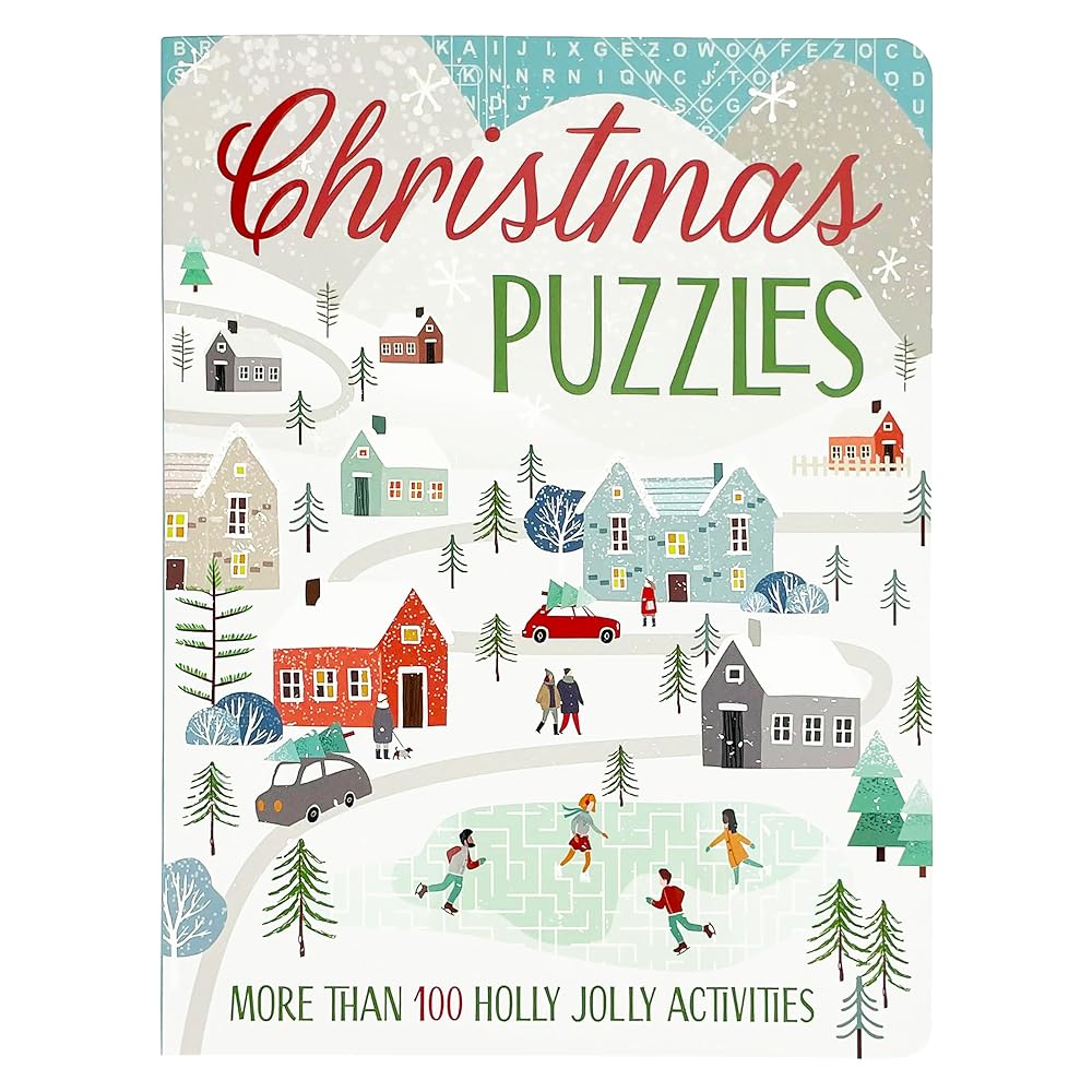Christmas Puzzles - Holly Jolly Mixed Puzzles for Adults Including Word Search, Sudoku, Nonograms, and More! Travel Sized (Brain Busters) cover image