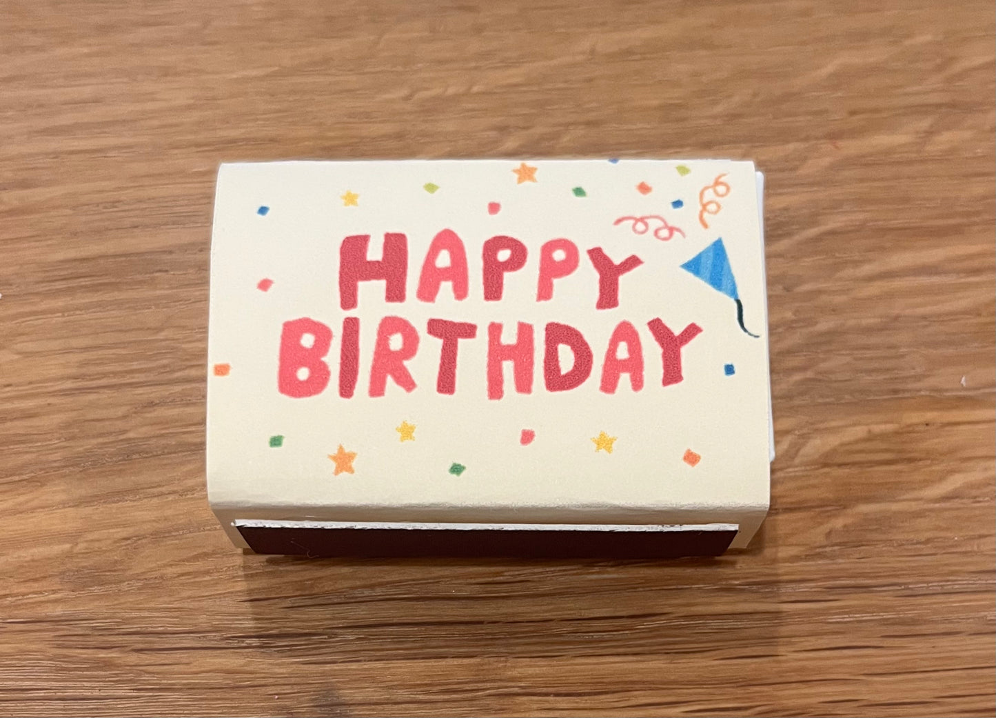 "Happy Birthday" Matchbox