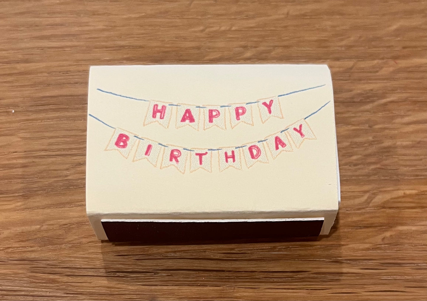 "Happy Birthday Banner" Matchbox