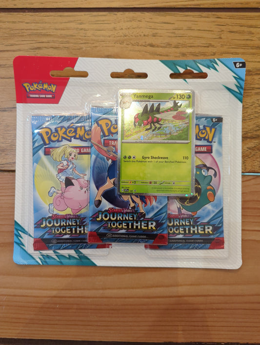 Pokemon TCG: Scarlet & Violet - Journey Together 3-Pack Blister (Yanmega)